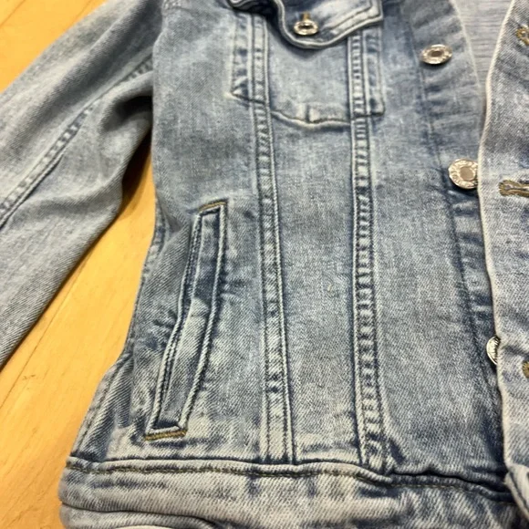 🧡Kids Denim Hand-painted TN Vols Jacket with Orange and White Checkerboard - Picture 5 of 10